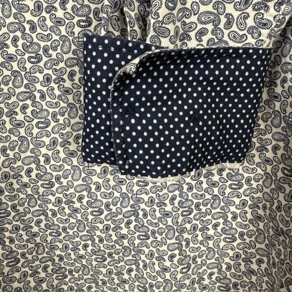 Nick Graham Everywhere Men's Button Shirt Contrast Navy Flip Cuff Stretch Medium - Picture 3 of 11